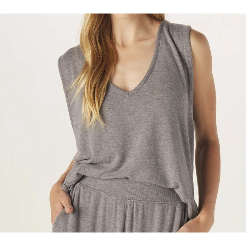 The Normal Brand Gray Lightweight Knit Tank Womens Med